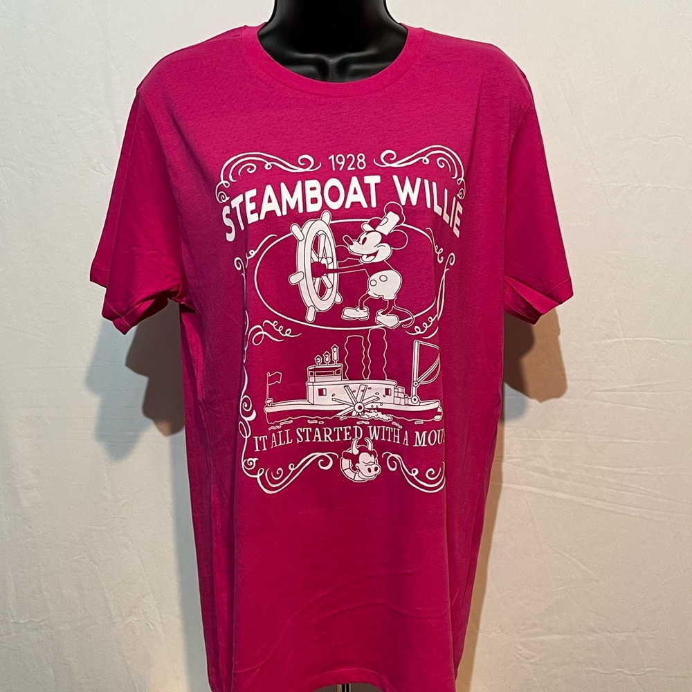 Steamboat Willie graphic on front and back NWOT